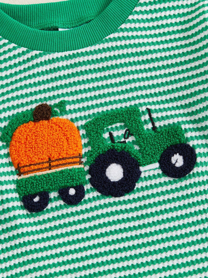 Newborn Baby Boy Halloween Romper Sweatshirt Long Sleeve Striped Bodysuits Pumpkin Pullover 3M 6M 9M 12M 18M Infant Casual Tee Tops
