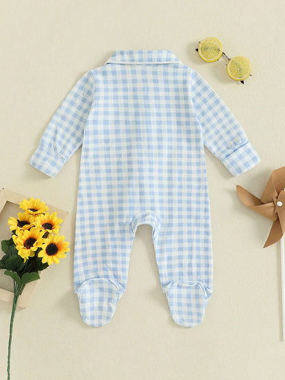 Newborn Baby Boy Romper Coming Home Outfit Infant Long Sleeve One Piece Jumpsuit Fall Winter Clothes Doll Collar Long Sleeve Zipper