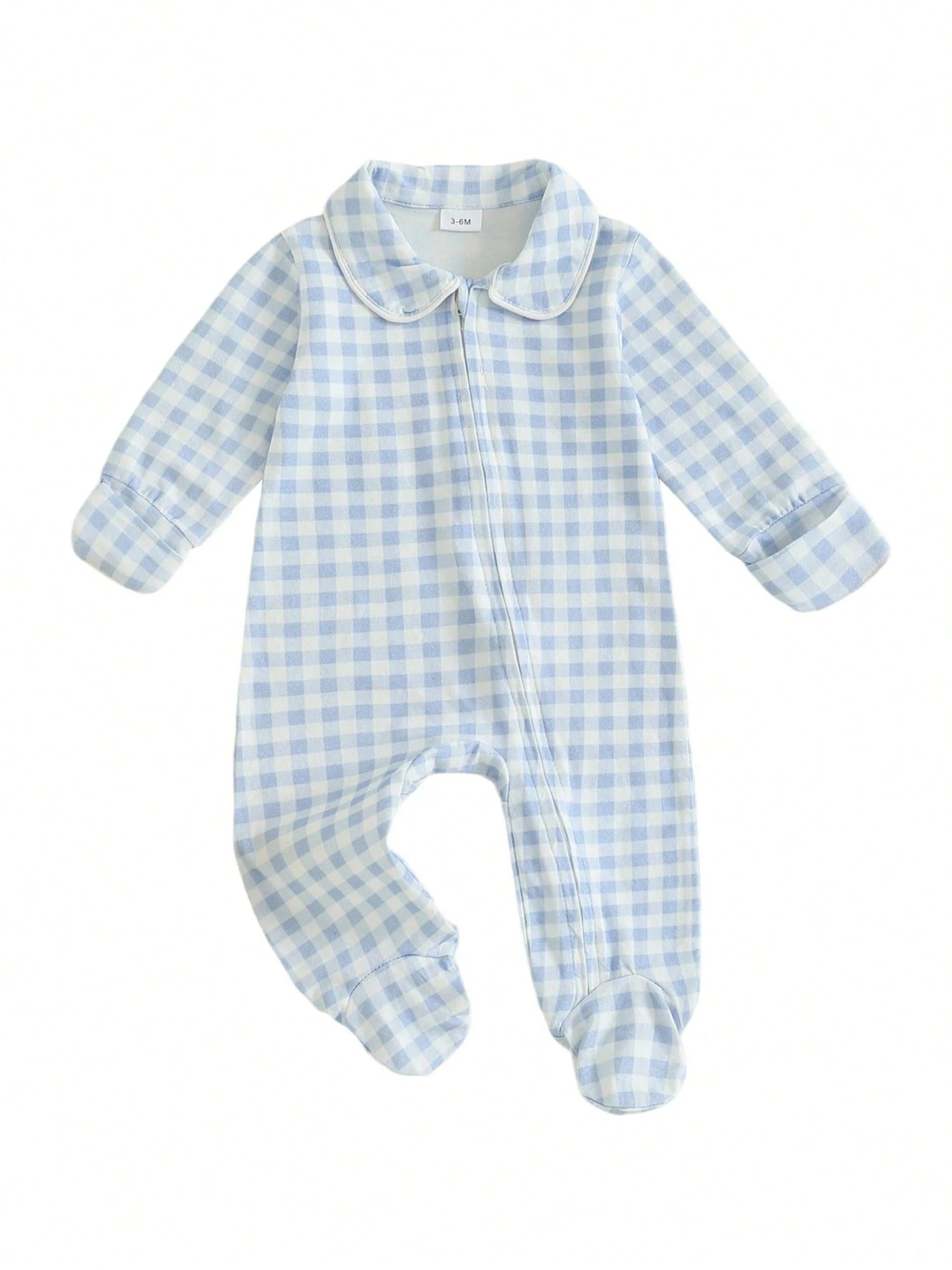 Newborn Baby Boy Romper Coming Home Outfit Infant Long Sleeve One Piece Jumpsuit Fall Winter Clothes Doll Collar Long Sleeve Zipper
