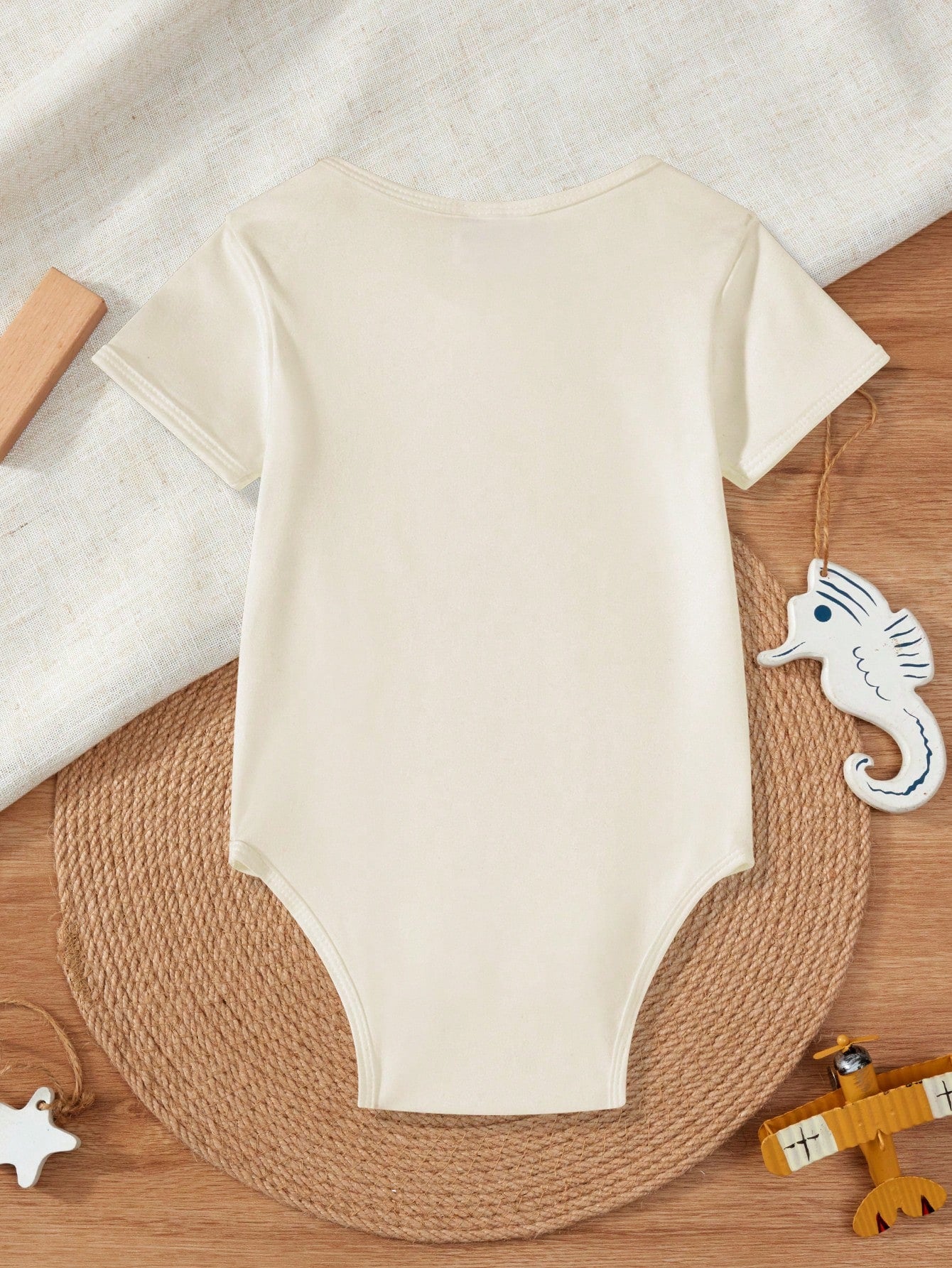 Newborn Baby Boys Slogan Print Short Sleeve Bodysuit