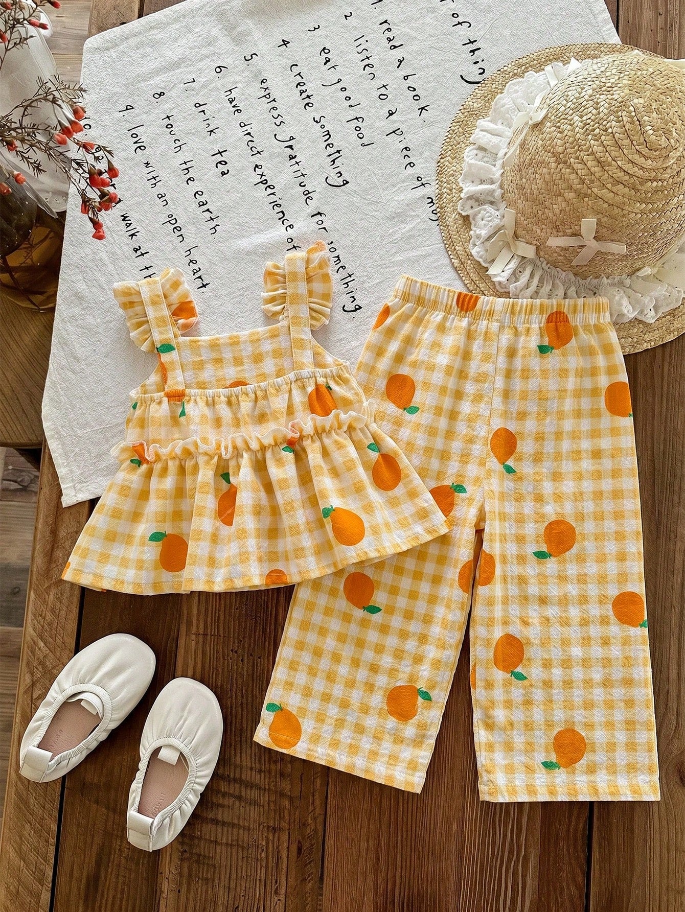 Newborn Baby Girl Vacation Casual Cute Yellow&White Striped Camisole&Pants Set Lemon Outfit Girls 6 9 Months Woven Romper Easter Month Summer