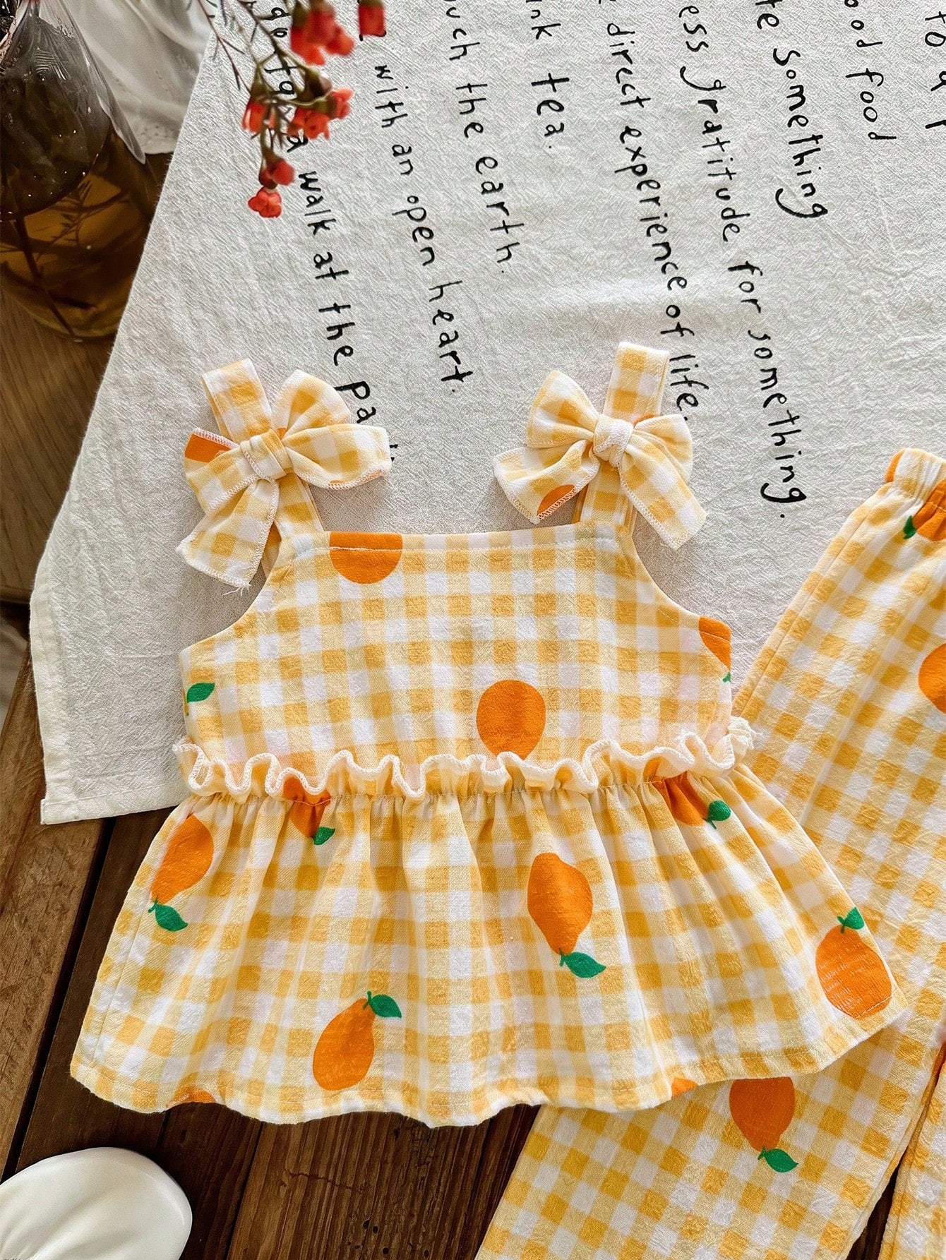 Newborn Baby Girl Vacation Casual Cute Yellow&White Striped Camisole&Pants Set Lemon Outfit Girls 6 9 Months Woven Romper Easter Month Summer