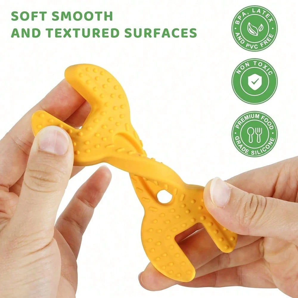 NIMBUSKNIT 4/8-Piece Baby Teething Toy Set Soft Silicone Teething Toys Suitable For Infants Aged 0-12 Months And 6-24 Months Hammer, Wrench, And Pliers-Shaped Teething Tools Relieves Gum Discomfort An