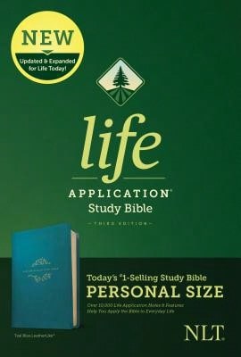 NIV Study Bible, Fully Revised Edition, Leathersoft, Teal/Gray, Red Letter, Thumb Indexed, Comfort (Hardcover) By Kenneth L Barker, Mark L Strauss, Je