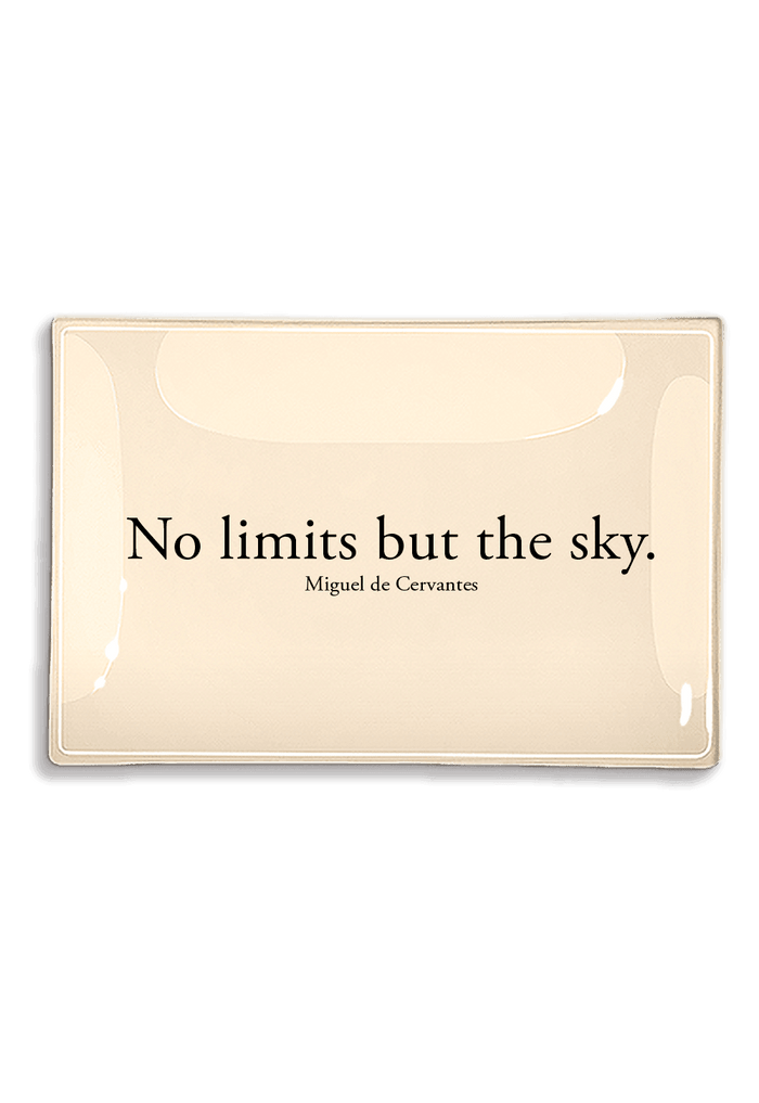 No Limits But The Sky Decoupage Glass Tray - Ben's Garden