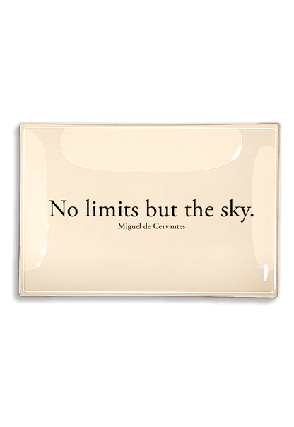 No Limits But The Sky Decoupage Glass Tray - Ben's Garden