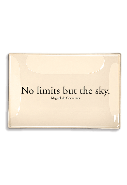 No Limits But The Sky Decoupage Glass Tray - Ben's Garden