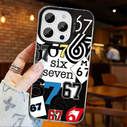 Number "67" Pattern Phone Case, Suitable As Birthday And Christmas Gift For Couples, Girlfriends, Daughters, Teenagers
