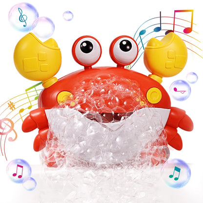 Oaoleer 1pc Crab Bubble Bath Maker For The Bathtub,Blows Bubbles And Plays 12 Children's Songs,Sing-Along Bath Bubble Machine Baby, Toddler Kids Toys Makes Great Gifts For 3 Years Girl Boy