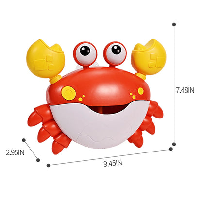 Oaoleer 1pc Crab Bubble Bath Maker For The Bathtub,Blows Bubbles And Plays 12 Children's Songs,Sing-Along Bath Bubble Machine Baby, Toddler Kids Toys Makes Great Gifts For 3 Years Girl Boy