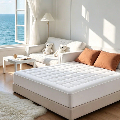 Oaskys Mattress Topper, Mattress Pad For Sleeping- Soft Pillow Top Mattress Cover, Mattress Protector With Deep Pocket 8-21"- Breathable & Comfort