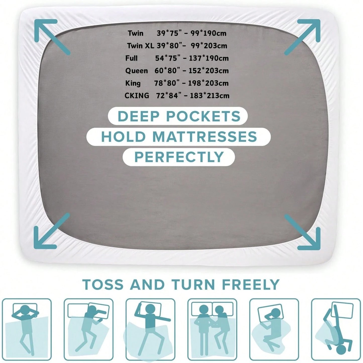 Oaskys Mattress Topper, Mattress Pad For Sleeping- Soft Pillow Top Mattress Cover, Mattress Protector With Deep Pocket 8-21"- Breathable & Comfort