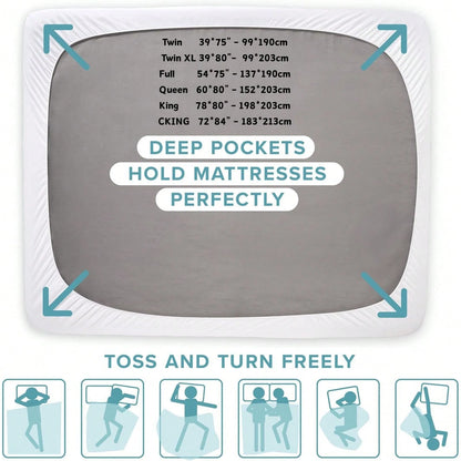 Oaskys Mattress Topper, Mattress Pad For Sleeping- Soft Pillow Top Mattress Cover, Mattress Protector With Deep Pocket 8-21"- Breathable & Comfort