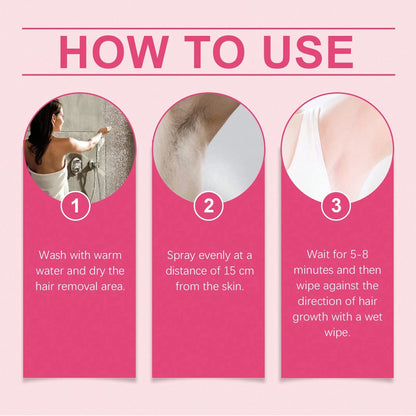 OceAura 100ml Portable Body Hair Removal Spray Foam Texture Mild Body Beauty Treatment Spray Leave Skin Silky Soft For Arms Armpit Leg Daily Home Body Care Supplies