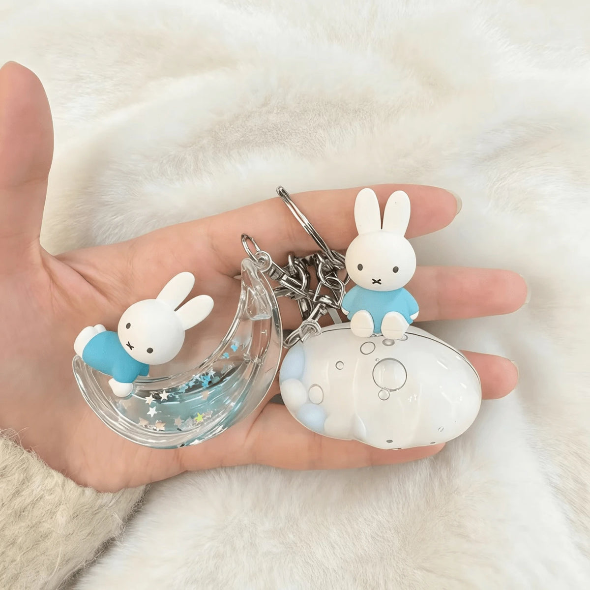 Officially Licensed Miffy Dreamy Series Blind Box Keychain, Kawaii Style, Cute Rabbit Character Design, Mini Collectible Pendant Charm, Premium PVC Detailed Craftsmanship, Backpack Handbag & Key Acces