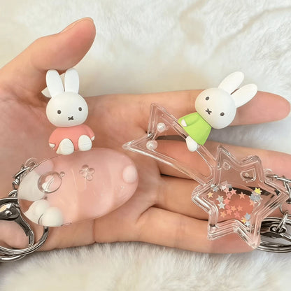 Officially Licensed Miffy Dreamy Series Blind Box Keychain, Kawaii Style, Cute Rabbit Character Design, Mini Collectible Pendant Charm, Premium PVC Detailed Craftsmanship, Backpack Handbag & Key Acces