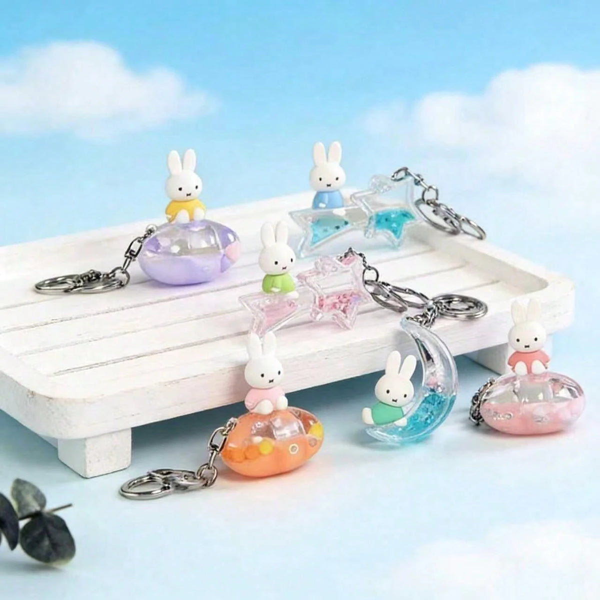 Officially Licensed Miffy Dreamy Series Blind Box Keychain, Kawaii Style, Cute Rabbit Character Design, Mini Collectible Pendant Charm, Premium PVC Detailed Craftsmanship, Backpack Handbag & Key Acces