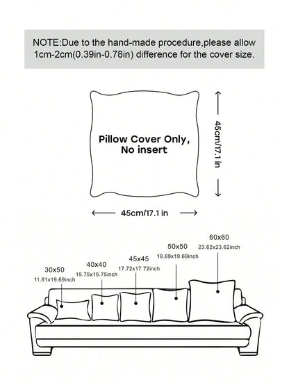 One/Two Pieces (No Stuffing) Pumpkin Pattern Pillow Cover, Stylish Vintage Jacquard Halloween Pattern Chenier Cushion Cover, Suitable For Home, Sofa, Bed, Bedroom, Cafe, Halloween Decoration Pillowcas