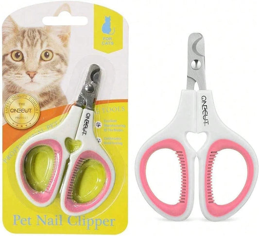 OneCut Pet Nail Clippers, Update Version Cat &Amp; Kitten Claw Nail Clippers For Trimming, Professional Pet Nail Clippers Best For A Cat, Puppy,Rabbit, Kitten &Amp; Small Dog,Sharp &Amp; (Pink)