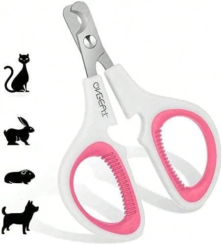 OneCut Pet Nail Clippers, Update Version Cat &Amp; Kitten Claw Nail Clippers For Trimming, Professional Pet Nail Clippers Best For A Cat, Puppy,Rabbit, Kitten &Amp; Small Dog,Sharp &Amp; (Pink)