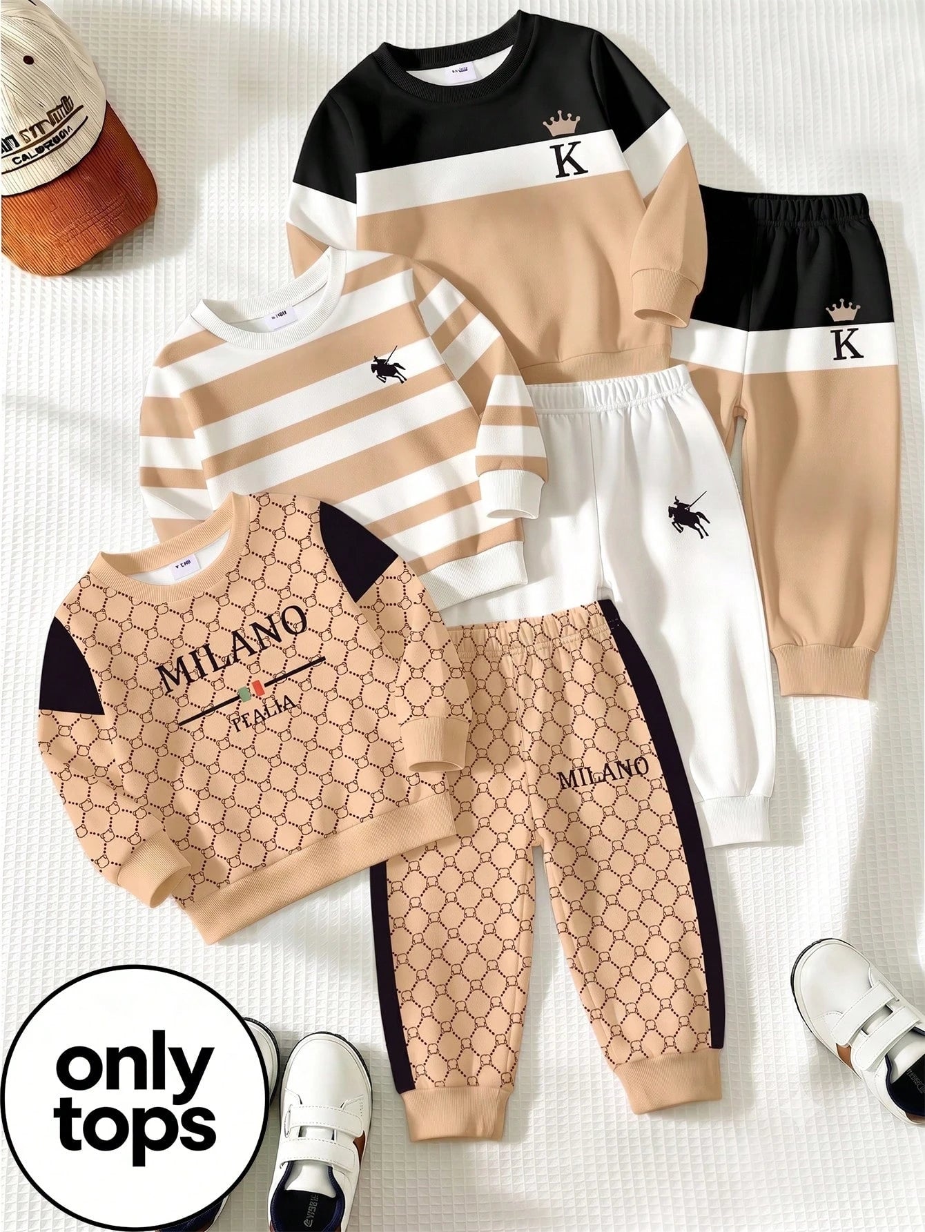 Only Sweatshirt, Casual Classic Letter Print Crew Neck Long Sleeve Ribbed Sweatshirt, Suitable For Autumn/Winter