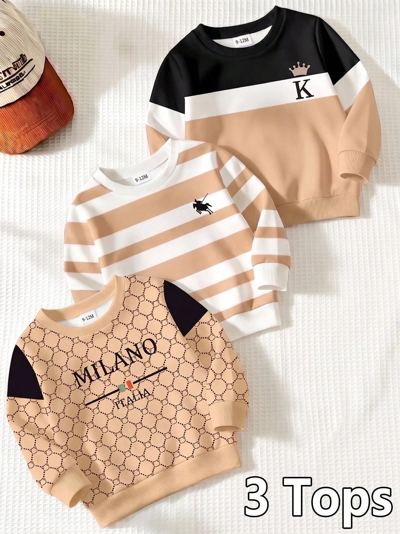 Only Sweatshirt, Casual Classic Letter Print Crew Neck Long Sleeve Ribbed Sweatshirt, Suitable For Autumn/Winter