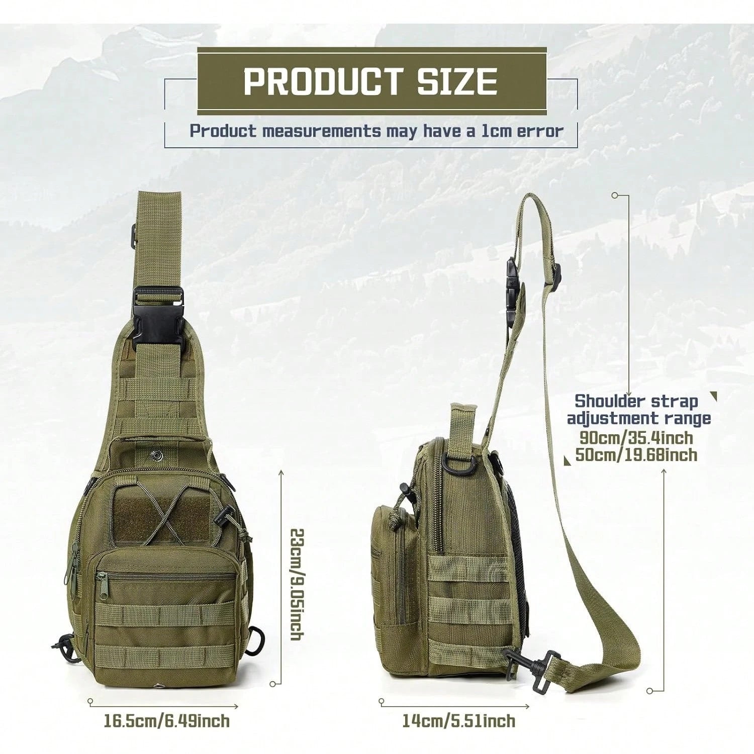 Outdoor Tactical Backpack, Shoulder Bag For Men And Women, High Quality Military Grade, Durable, Wear-Resistant, Molle|EDC|Multi-Function Messenger Bag, Handbag, Suitable For Hiking, Camping, Fishing