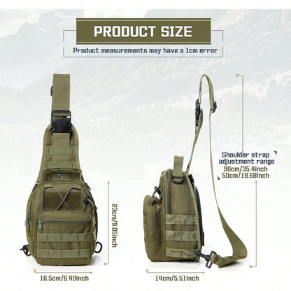 Outdoor Tactical Backpack, Shoulder Bag For Men And Women, High Quality Military Grade, Durable, Wear-Resistant, Molle|EDC|Multi-Function Messenger Bag, Handbag, Suitable For Hiking, Camping, Fishing