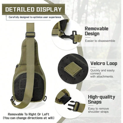 Outdoor Tactical Backpack, Shoulder Bag For Men And Women, High Quality Military Grade, Durable, Wear-Resistant, Molle|EDC|Multi-Function Messenger Bag, Handbag, Suitable For Hiking, Camping, Fishing