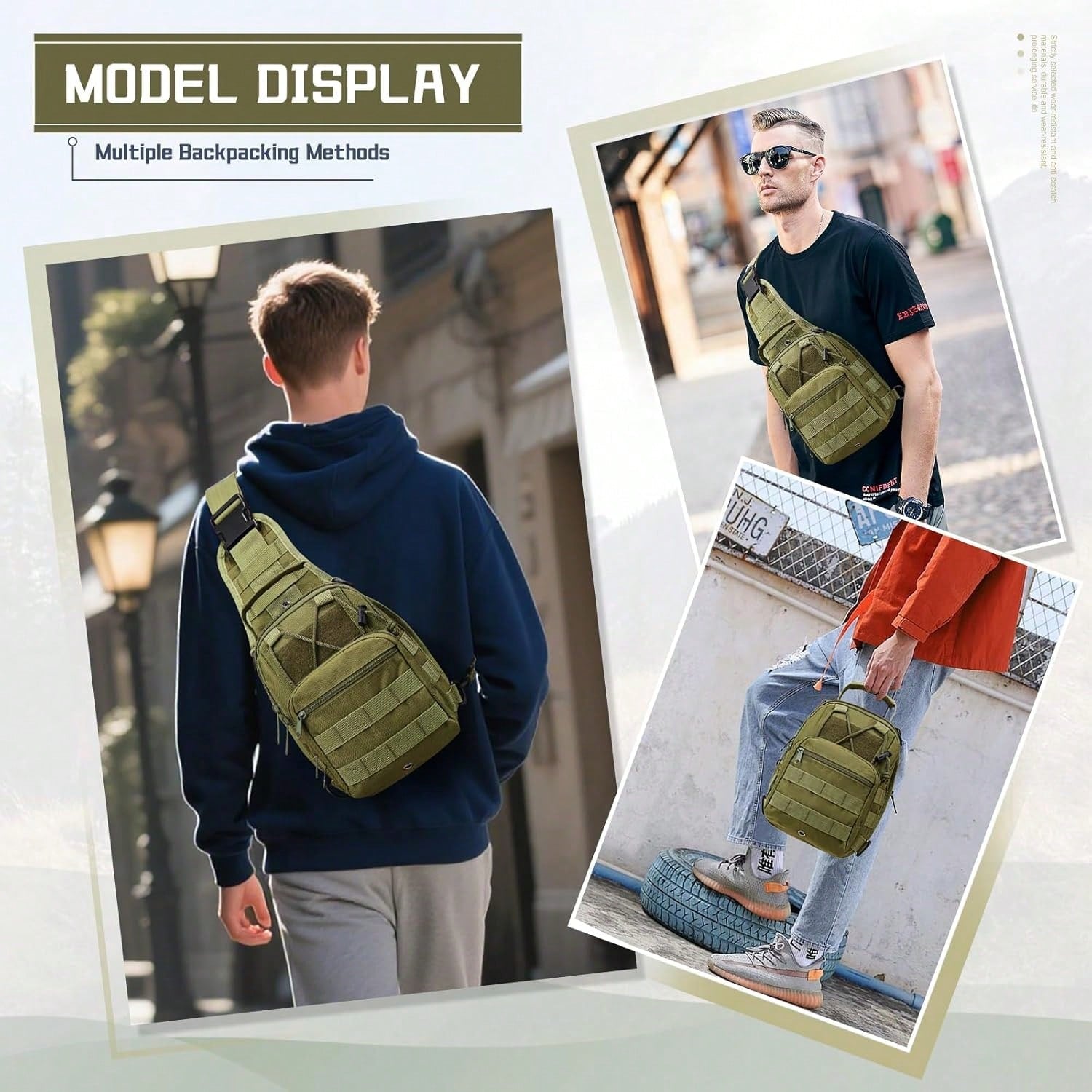 Outdoor Tactical Backpack, Shoulder Bag For Men And Women, High Quality Military Grade, Durable, Wear-Resistant, Molle|EDC|Multi-Function Messenger Bag, Handbag, Suitable For Hiking, Camping, Fishing