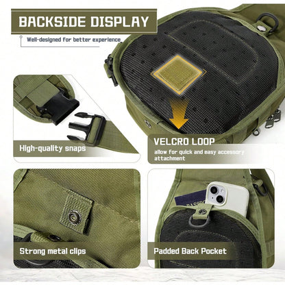 Outdoor Tactical Backpack, Shoulder Bag For Men And Women, High Quality Military Grade, Durable, Wear-Resistant, Molle|EDC|Multi-Function Messenger Bag, Handbag, Suitable For Hiking, Camping, Fishing