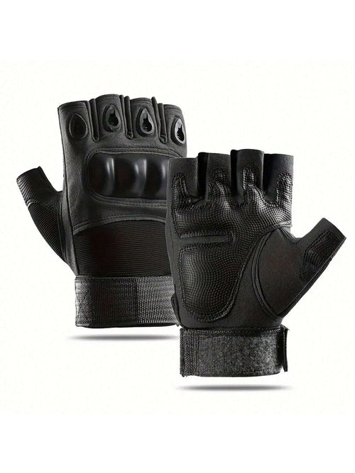 Padded Fitness Gloves For Men And Women, Featuring A Fingerless Design, Are Suitable For Gym Training, Suspension Training, Weightlifting, Cycling, Pull-Ups, Rowing, And Other Sports. They Are Ideal F