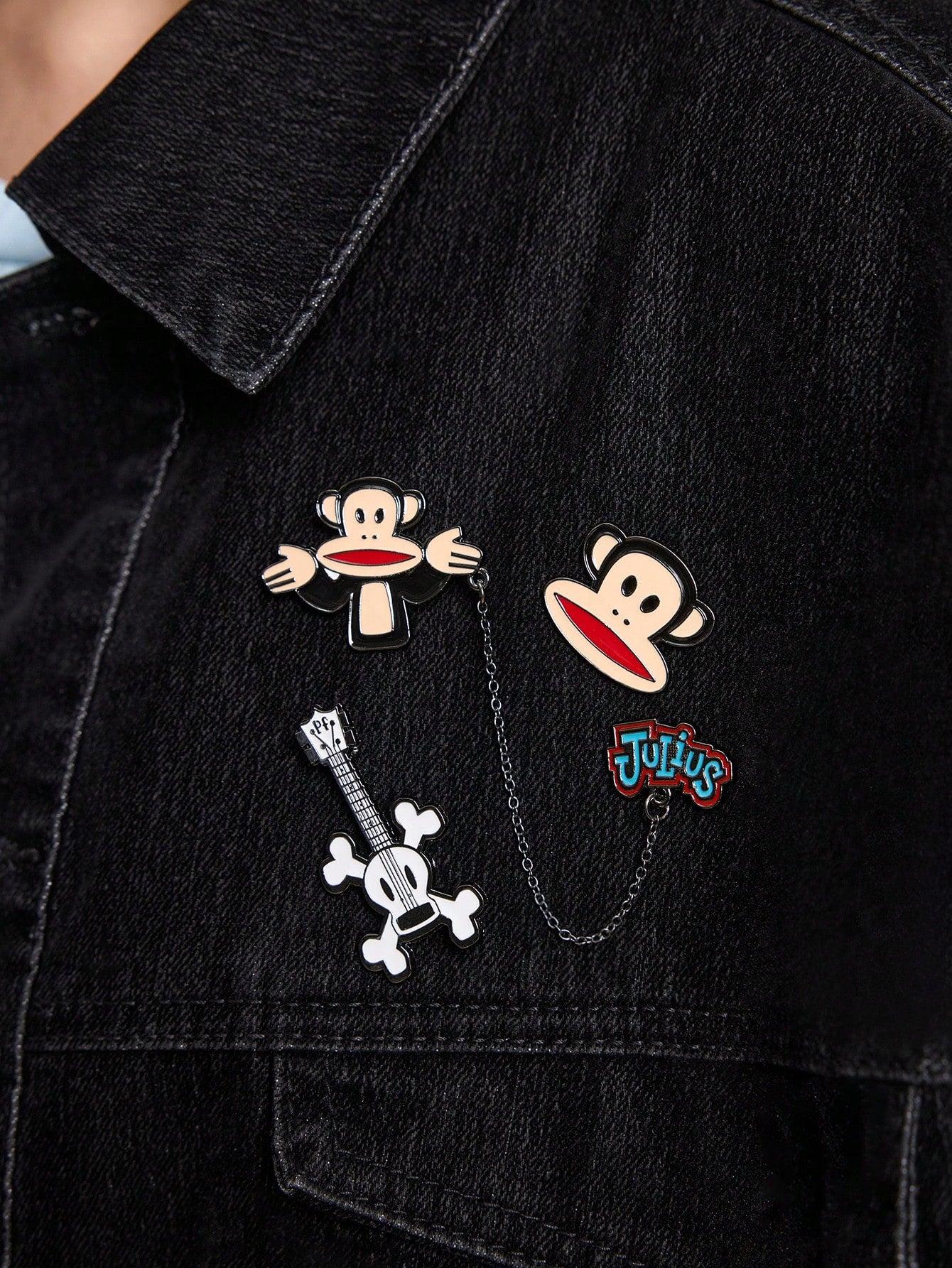 Paul Frank X 3pcs/Set Zinc Alloy Funny & Cute Letter Style Decorative Brooch Pins