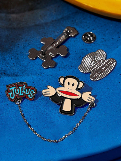 Paul Frank X 3pcs/Set Zinc Alloy Funny & Cute Letter Style Decorative Brooch Pins