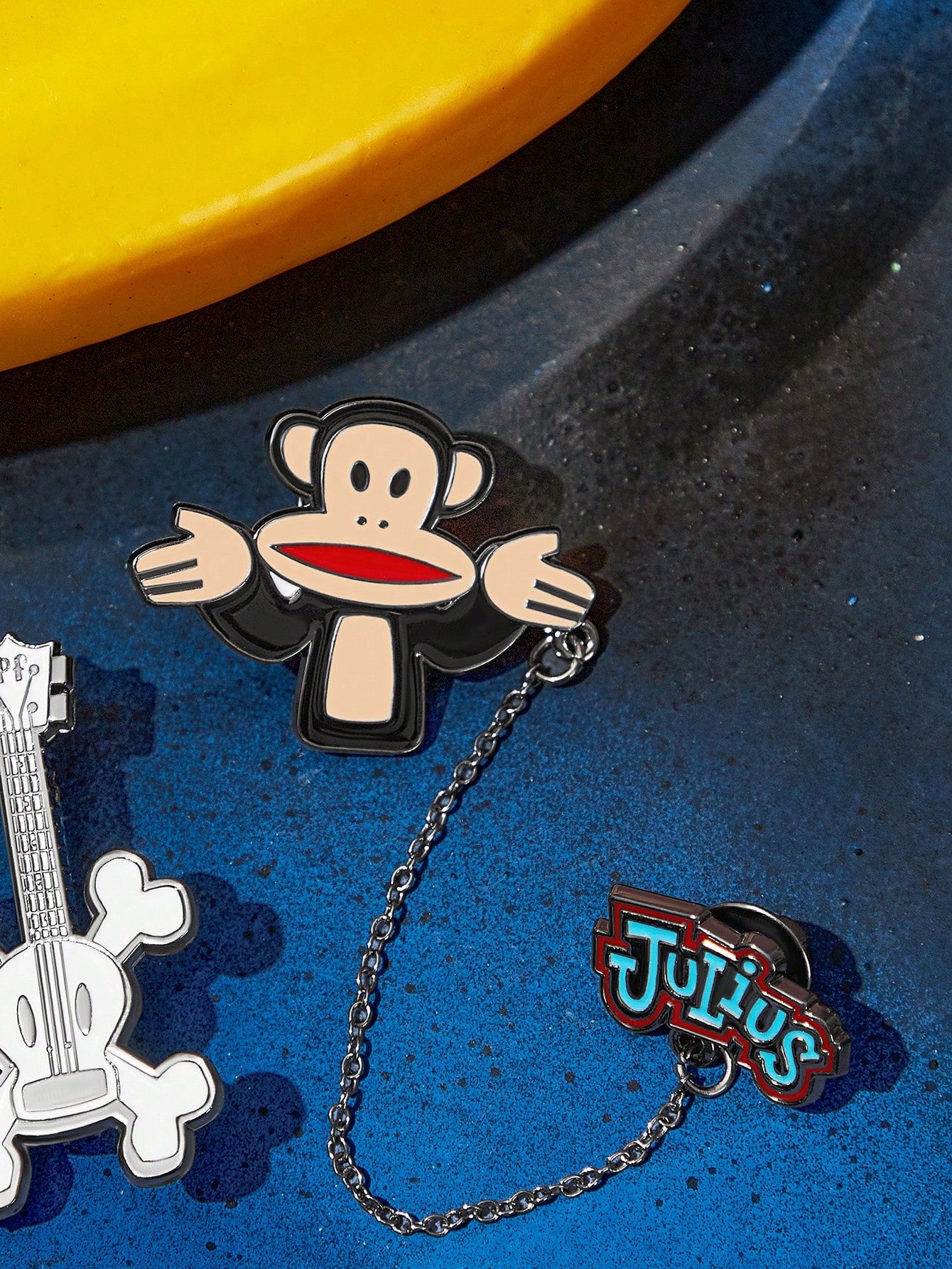 Paul Frank X 3pcs/Set Zinc Alloy Funny & Cute Letter Style Decorative Brooch Pins
