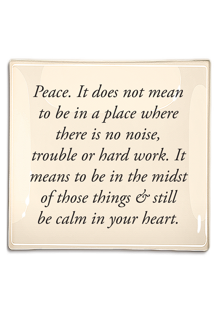 Peace. Decoupage Glass Tray - Ben's Garden