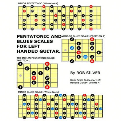 Pentatonic And Blues Scales For Left Handed Guitar (Paperback) By Rob Silver