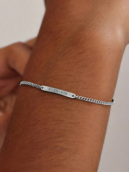Personalized Name Custom Bracelet, Adjustable Stainless Steel English Letter Customized Handmade Rope, Gift For Valentine's Day, Mother's Day, Classmates, Friends For Party, School, For Teenagers, Stu