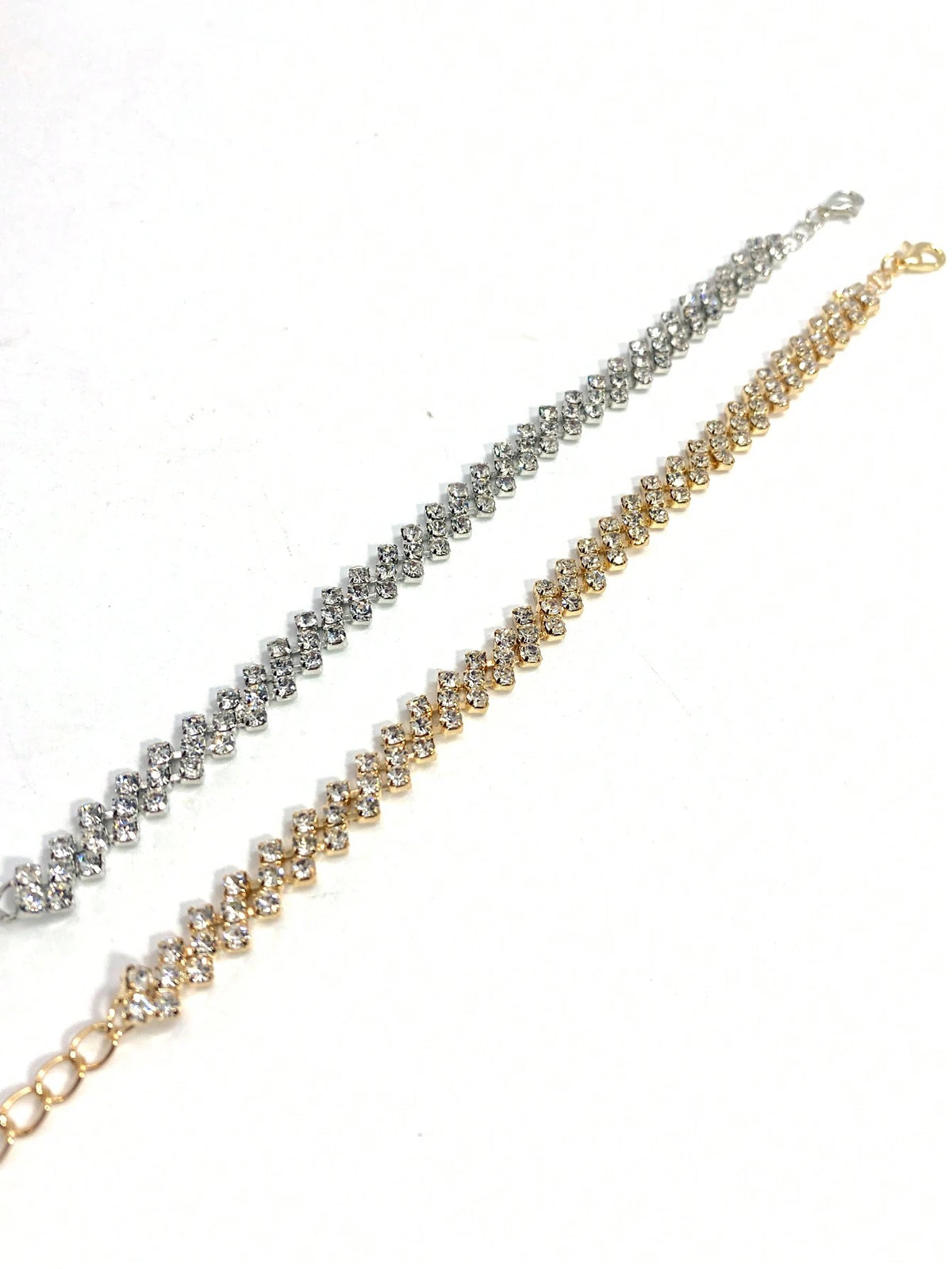 Personalized Simple Diamond Shaped Anklet, Summer Beach Bling Rhinestone Foot Chain