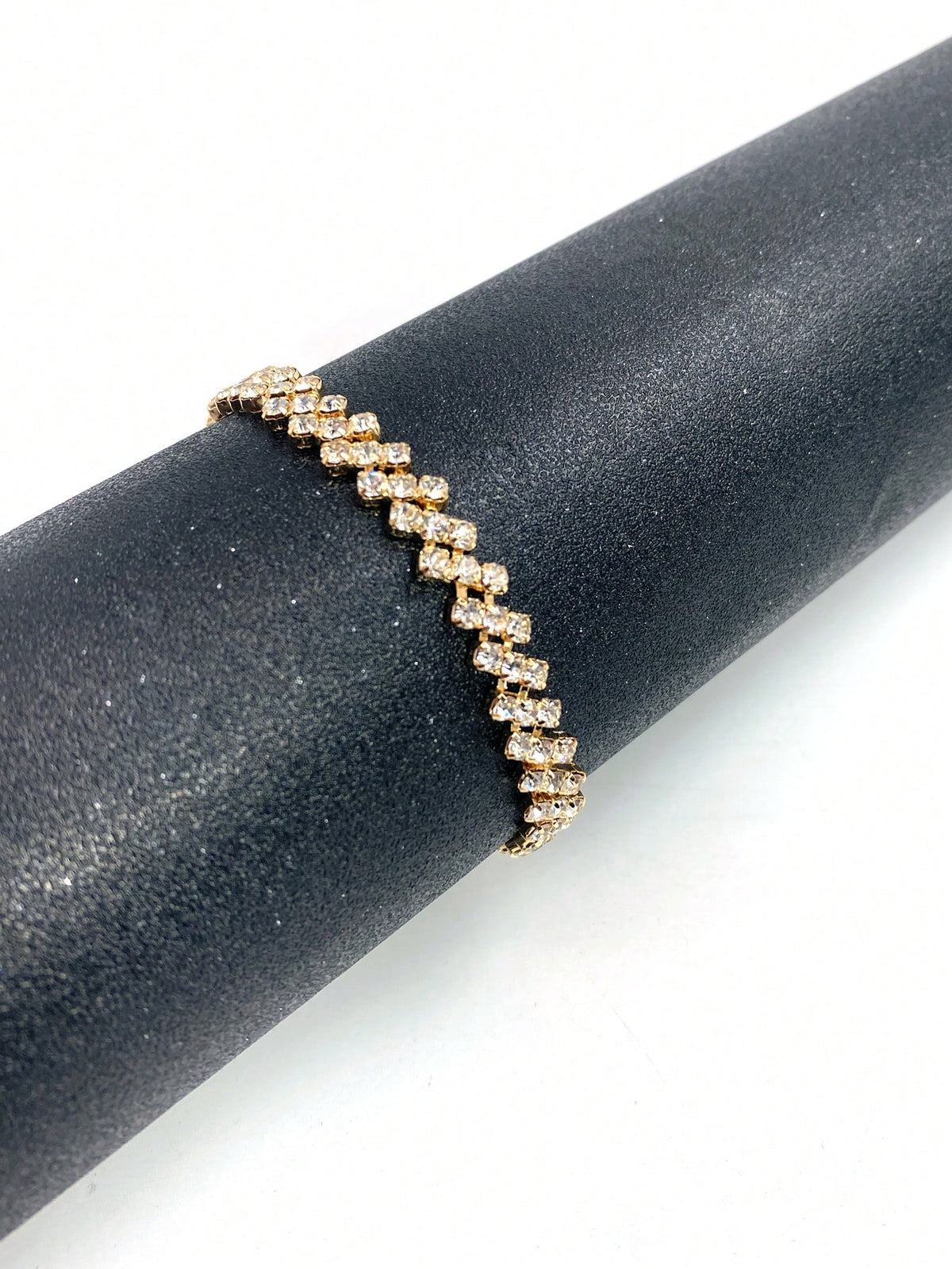 Personalized Simple Diamond Shaped Anklet, Summer Beach Bling Rhinestone Foot Chain