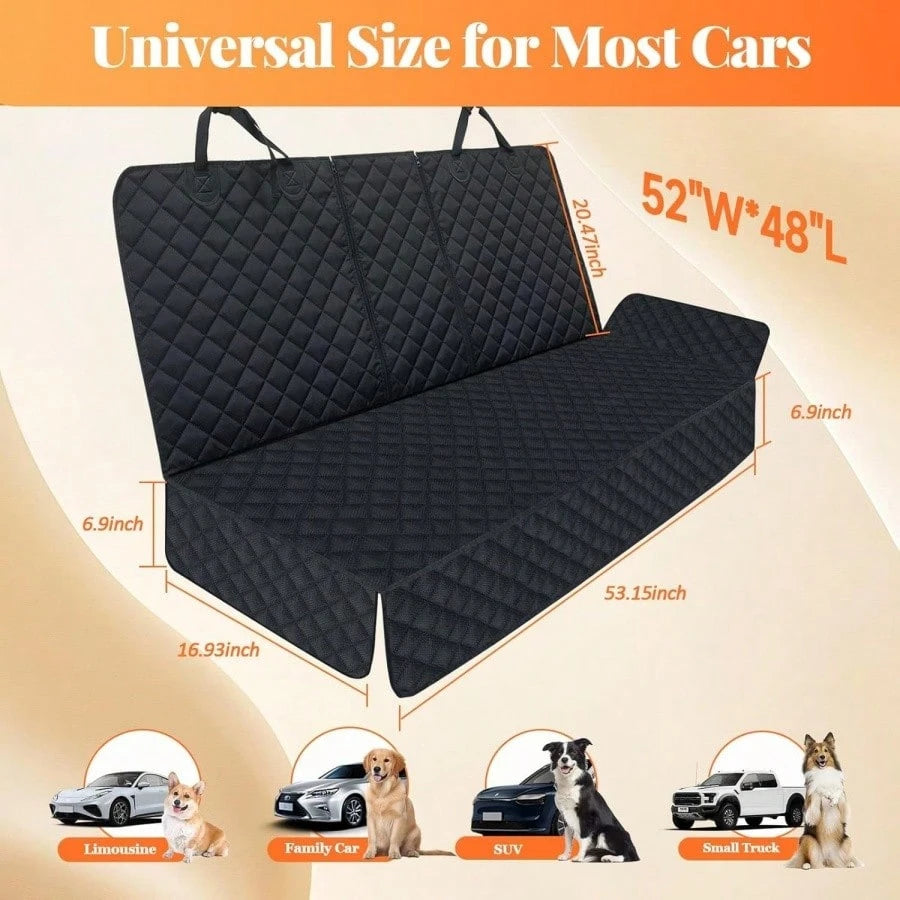 Pet Car Rear Seat Cover, Non Adhesive Rear Seat Protection Pad
