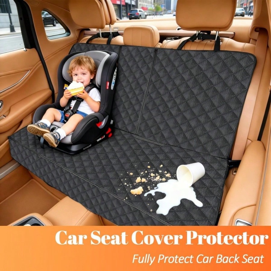 Pet Car Rear Seat Cover, Non Adhesive Rear Seat Protection Pad