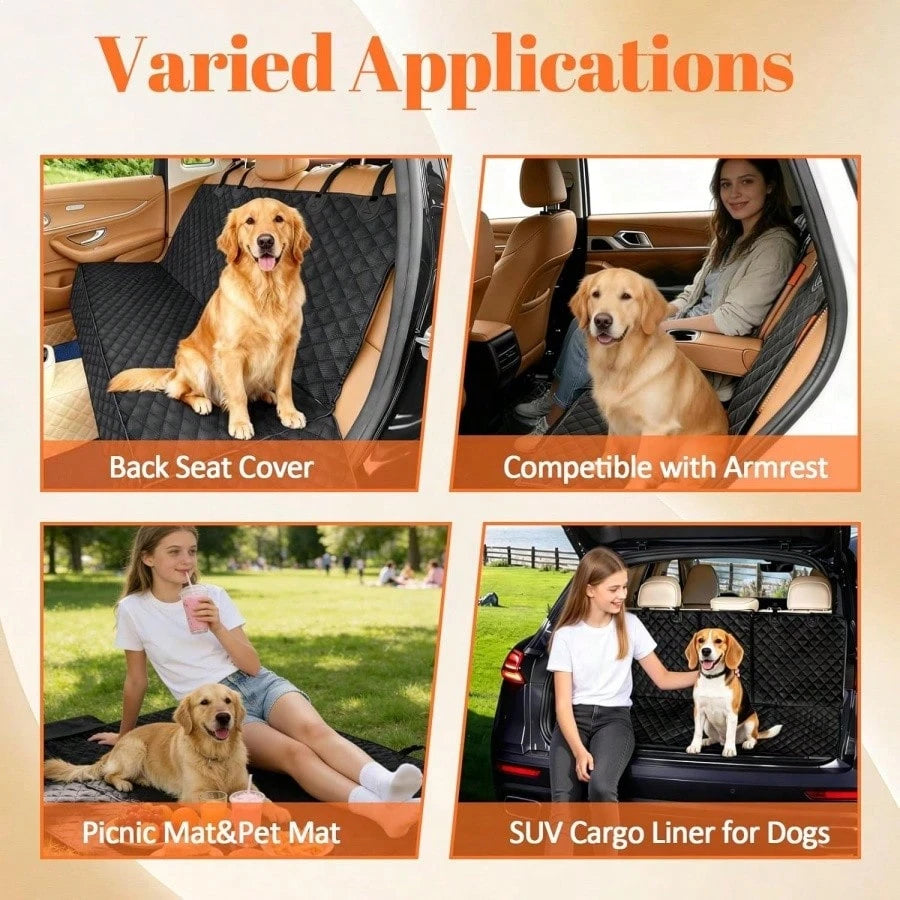 Pet Car Rear Seat Cover, Non Adhesive Rear Seat Protection Pad