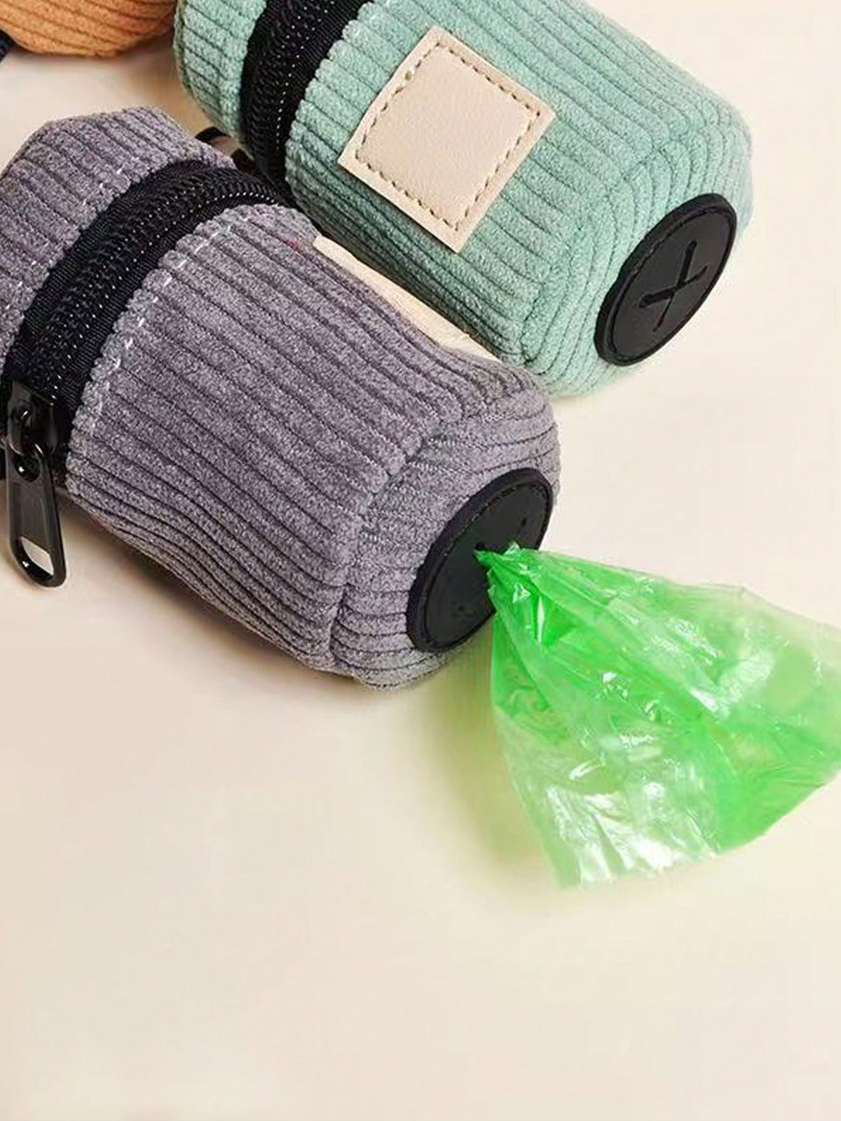 Pet Corduroy Portable Pet Waste Bag Dispenser; Multi-Functional Storage Bag; Outdoor Dog Walking Hanging Zipper Dog Waste Bag Dispenser; Multi-Color Portable Small Bag; Pet Supplies