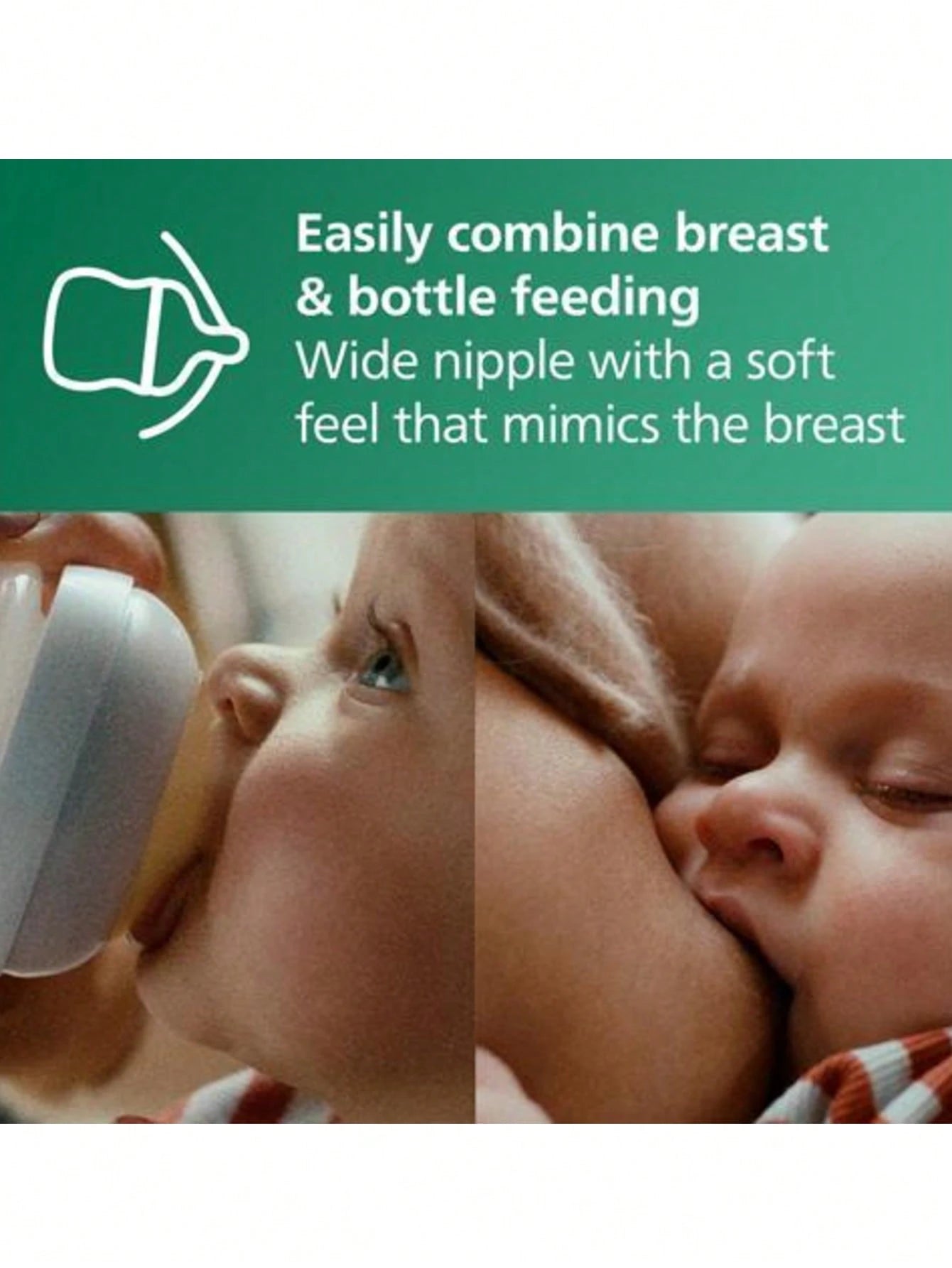 Philips Avent Natural Glass Baby Bottles With Natural Response Nipples (Medium Flow, Flow 3), 8oz, 4-Pack, SCY913/04