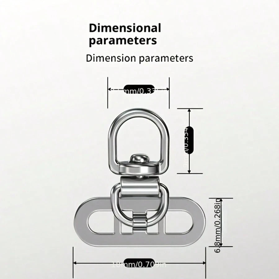 Phone Lanyard Gasket Side Clip Mini Double Buckle Ultra-Thin Card Pad Dual Ear Stainless Steel Metal Hook Adhesive Patch Phone Case Hanging Chain Card Connector Chain Rope Pendant