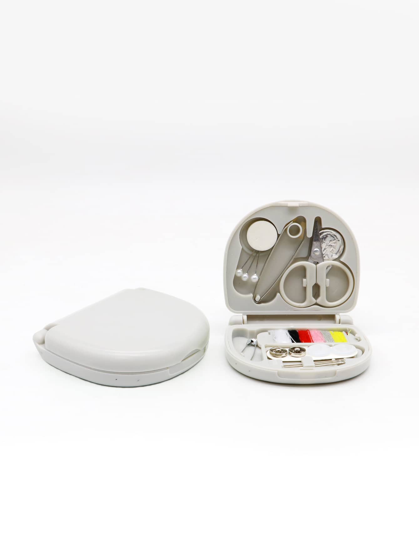 pince 1set Convenient Mini Grey Sewing Box