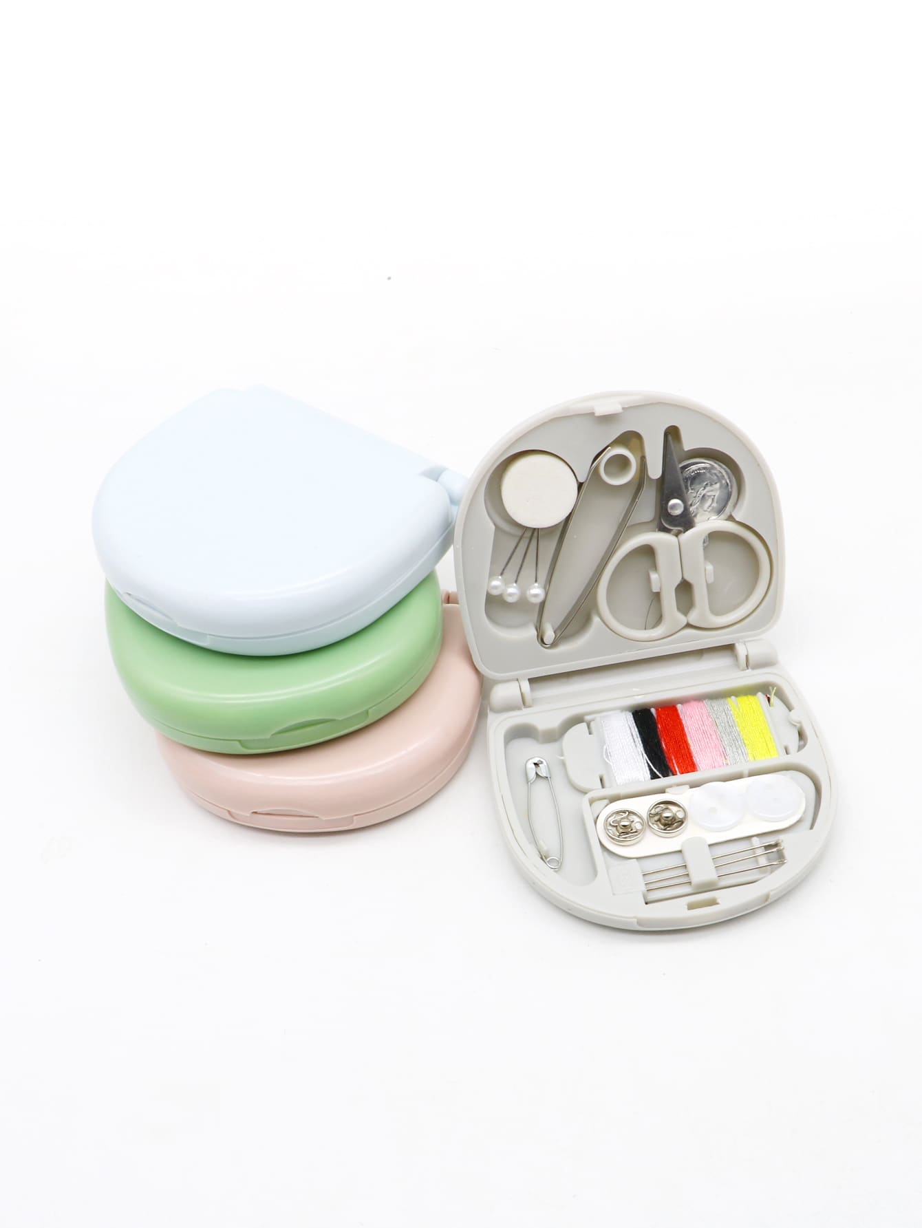 pince 1set Convenient Mini Grey Sewing Box