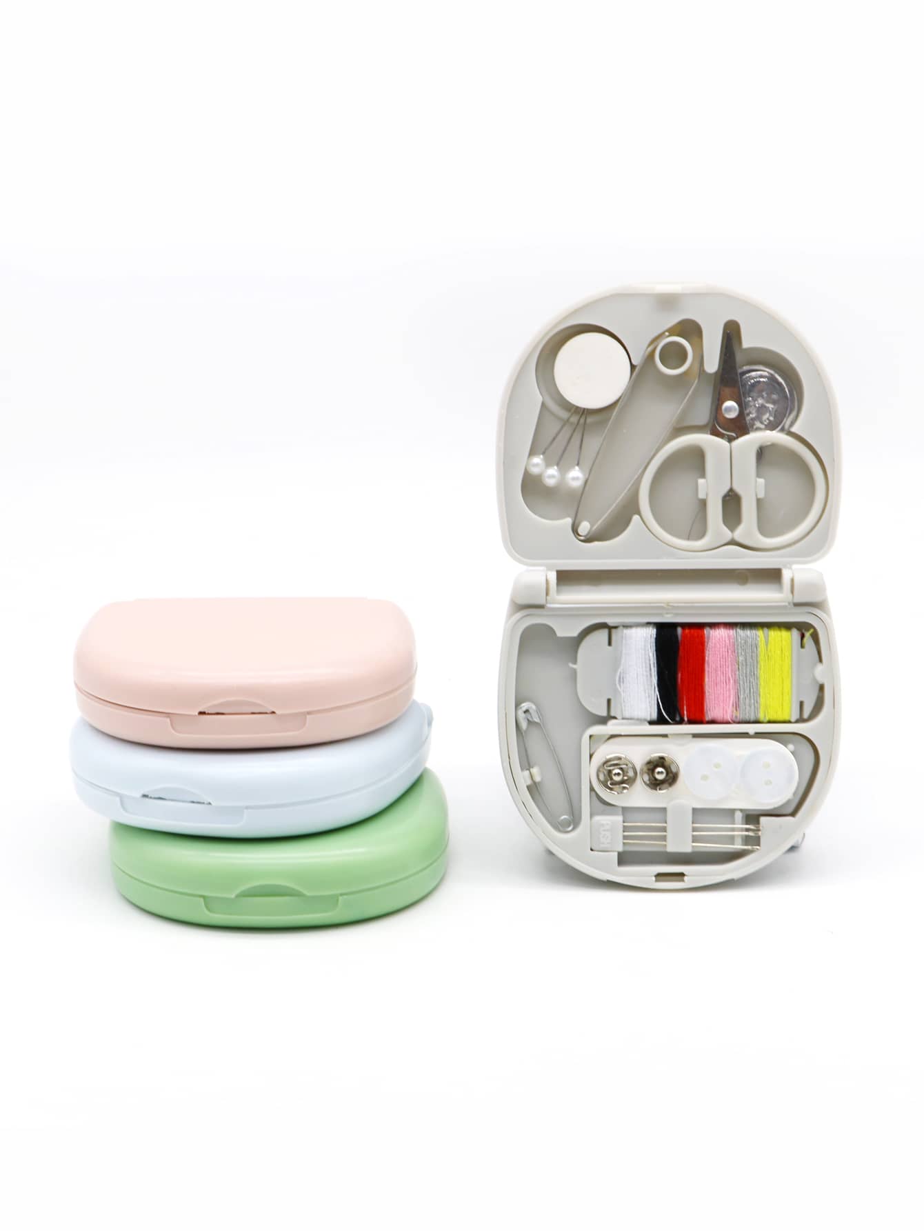 pince 1set Convenient Mini Grey Sewing Box