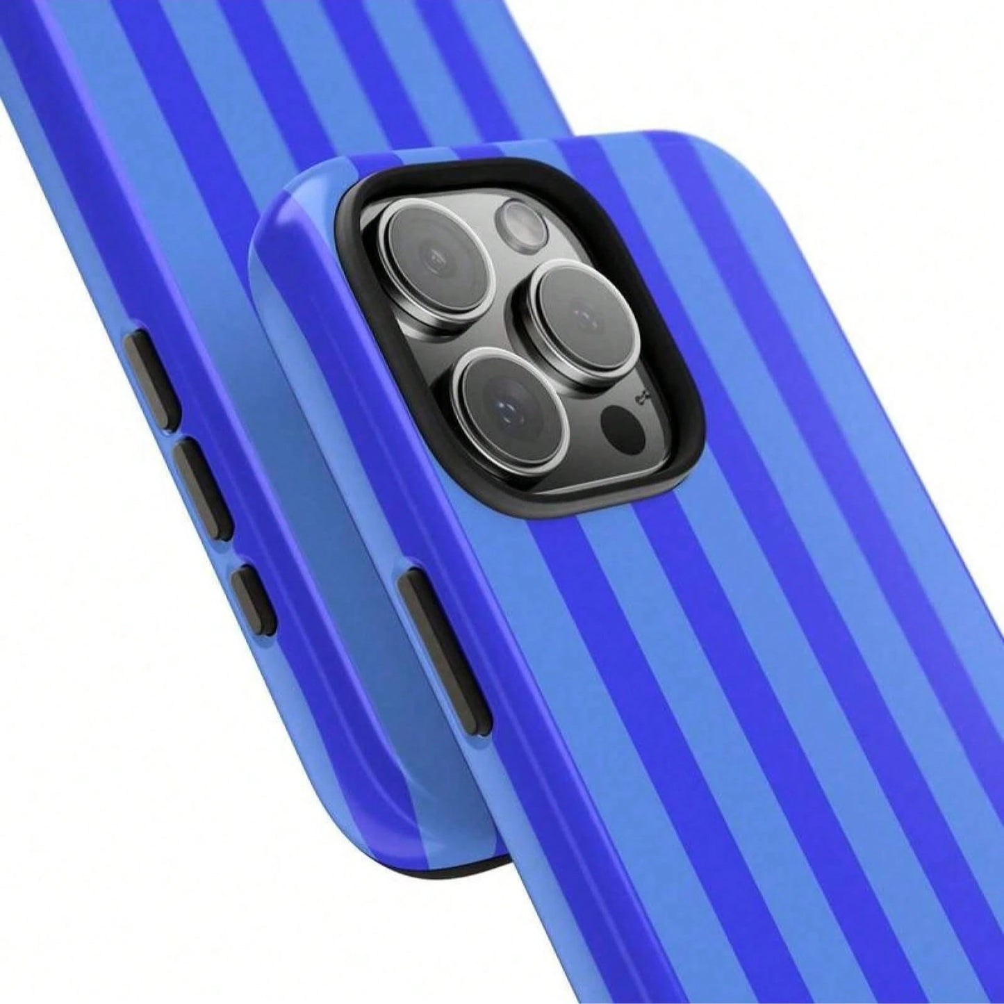 Pink Striped Elements Fashion Phone Cases Pink Striped Matte Vertical Striped 2-In-1 Phone Case In Pink And Light Yellow, Compatible With IPhone 16, 15, 14, 13, 12, 11, PRO MAX, PLUS And Other Models
